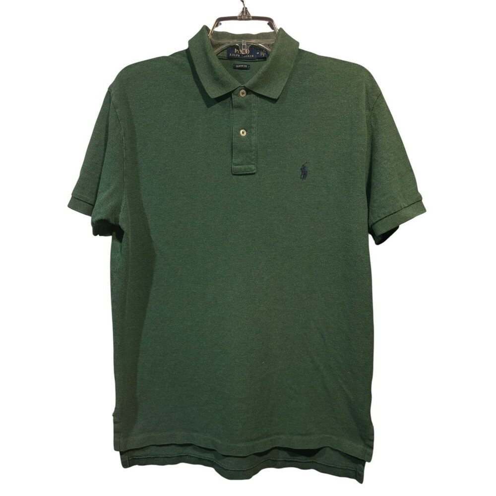 Polo Ralph Lauren Green Polo Mens Medium Classic Fit Short Sleeve